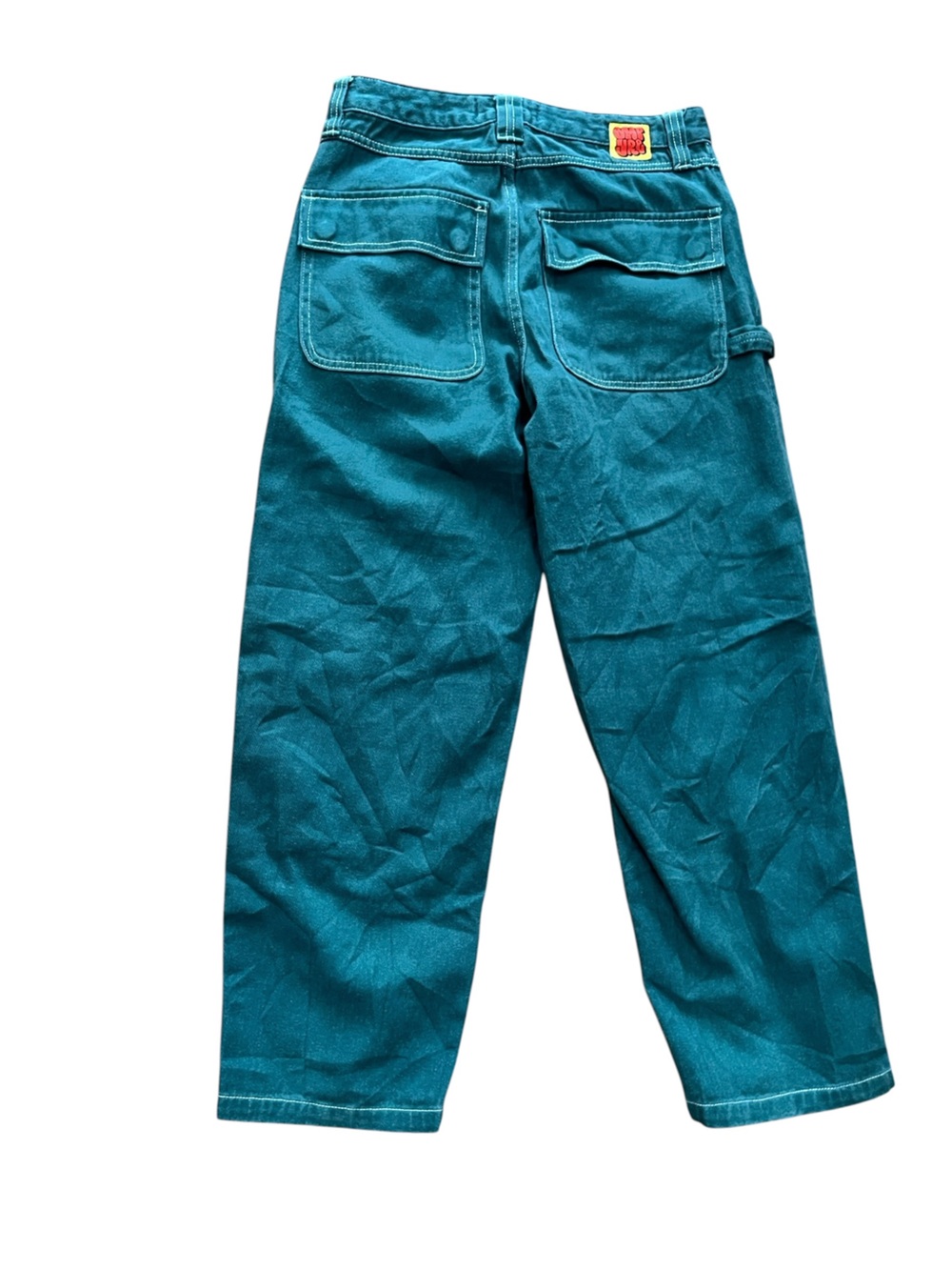 Empyre Jeans Green Relaxed Fit Denim Straight Leg Baggy Skater 90s 28W - Picture 2 of 9
